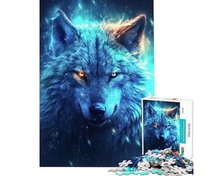 Puzzle da 1000 pezzi per adolescenti con il temibile Lupo Bianco giochi rilassanti e stimolanti per coltivare la pazienza un'opera d'arte da appendere al muro (dimensioni 38x26cm)