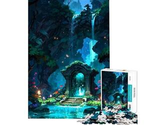 Puzzle da 1000 pezzi per adolescenti con il Tempio degli Spiriti del Lago gioco educativo e stimolante per tutta la famiglia divertente e spiritoso ideale come regalo di compleanno (38x26cm)