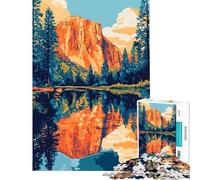 Puzzle da 1000 pezzi per adolescenti con illustrazione del tramonto di Yosemite e riflessi Gioco e coinvolgente per coltivare la pazienza donne e uomini e spiritoso