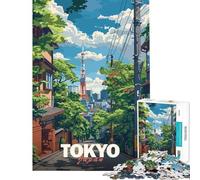 Puzzle da 1000 pezzi per adolescenti con illustrazione dello skyline di Tokyo Puzzle per adulti antistress ideale per le vacanze a casa per ammazzare il tempo e stimolare la mente (dimensioni 50x75cm)