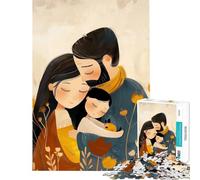 Puzzle da 1000 pezzi per adolescenti con illustrazione di un abbraccio familiare gioco per famiglie sfida per l'intelligenza giocattolo che crea dipendenza regalo per il Secret Santa migliora