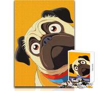 Puzzle da 1000 pezzi per adolescenti con illustrazione di un carlino, giocattolo, gioco intellettuale, vacanze a casa, regali di Babbo Natale segreto, dimensioni 38x52cm