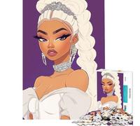 Puzzle da 1000 pezzi per adolescenti con illustrazione di una donna affascinante Giocattolo educativo per l'apprendimento e il miglioramento della memoria Regalo di compleanno (dimensioni 50x75cm)