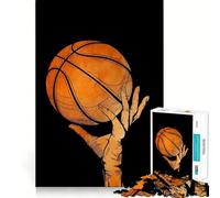 Puzzle da 1000 pezzi per adolescenti,con illustrazione di una mano che gioca a basket,in stile pop art,con bordi precisi,ideale per risolvere problemi,divertente e rilassante,perfetto