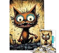 Puzzle da 1000 pezzi per adolescenti con illustrazioni di gatti pazzi ideale per adulti giochi per famiglie perfetto per passare il tempo in casa (dimensioni 38x52cm)
