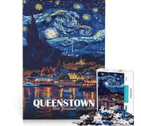 Puzzle da 1000 pezzi per adolescenti con immagine di Queenstown Nuova Zelanda poster di viaggio gioco divertente allena la mente e le mani gioco di sfida unico 50x75cm