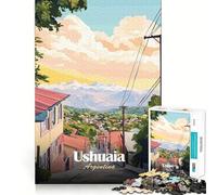 Puzzle da 1000 pezzi per adolescenti con immagine di Ushuaia Argentina da 38x52cm Immagine di viaggio con intagli di precisione ideale per allenare la concentrazione e creare momenti di tranquillità