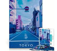 Puzzle da 1000 pezzi per adolescenti con insegne al neon di Tokyo,design artistico di precisione,logica,divertimento assicurato,momento di relax,decorazione natalizia da parete (38x52cm)