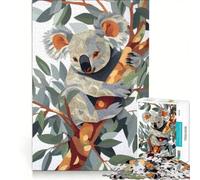 Puzzle da 1000 pezzi per adolescenti con koala su un albero di eucalipto gioco rilassante sfida impegnativa compleanno 50x75cm
