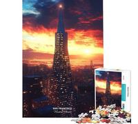 Puzzle da 1000 pezzi per adolescenti con la bellissima vista dello skyline di San Francisco al tramonto Gioco e coinvolgente per coltivare la pazienza donne e uomini e spiritoso