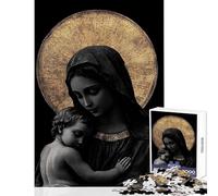 Puzzle da 1000 pezzi per adolescenti con la Madonna con Bambino gioco impossibile per tutta la famiglia decorazione da parete compleanno e Natale (38x26cm)