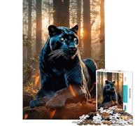 Puzzle da 1000 pezzi per adolescenti con la maestosa pantera gioco educativo e stimolante ideale per il relax e come regalo per donne (dimensioni 38x26cm)