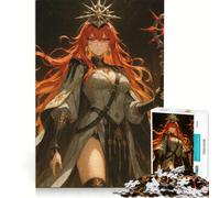 Puzzle da 1000 pezzi per adolescenti con la maga dai capelli rossi il bastone e la corona un gioco impossibile ideale per interagire con i genitori e realizzare regali di Natale e compleanno 38x26cm
