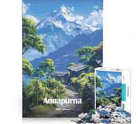 Puzzle da 1000 pezzi per adolescenti con la montagna Annapurna in Nepal, gioco rilassante, decompressione intellettuale, regalo di compleanno e unico 38x52cm