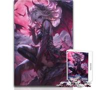 Puzzle da 1000 pezzi per adolescenti con la ragazza anime Queen of Bats, gioco per lo sviluppo del pensiero logico, ottimo regalo per momenti significativi, dimensioni 50x75cm
