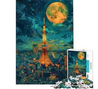 Puzzle da 1000 pezzi per adolescenti con la Torre di Tokyo e il Giappone un puzzle per adulti e famiglie un'attività educativa di assemblaggio (dimensioni 38x52cm)
