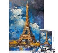 Puzzle da 1000 pezzi per adolescenti con la Torre Eiffel di Parigi dipinta a olio gioco per tutta la famiglia decorazione murale sfida educativa (52x38cm)