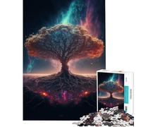 Puzzle da 1000 pezzi per adolescenti con l'albero del mondo Yggdrasil gioco pratico ed educativo regalo divertente e spiritoso per donne e uomini (dimensioni 75x50cm)