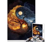 Puzzle da 1000 pezzi per adolescenti con l'Albero della Vita Yin Yang gioco divertente antistress giocattolo educativo per rafforzare l'amore tra le coppie (50x75cm)