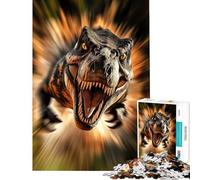 Puzzle da 1000 pezzi per adolescenti con l'attacco del T-Rex arrabbiato gioco interattivo educativo e stimolante ideale come regalo per uomini e donne perfetto per la decorazione della casa (38x52cm)