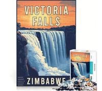 Puzzle da 1000 pezzi per adolescenti con le Cascate Vittoria in Zimbabwe, gioco per famiglie, decorazione da parete, per rafforzare l'amore tra le coppie 38x52cm