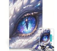 Puzzle da 1000 pezzi per adolescenti con l'occhio del drago bianco e l'universo giocattolo decorativo da parete per divertimento in famiglia per rafforzare l'amore tra le coppie 38x52cm