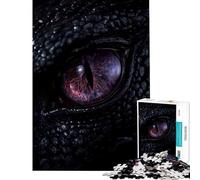 Puzzle da 1000 pezzi per adolescenti con l'occhio del drago in primo piano gioco rilassante ed educativo ideale come regalo di compleanno o per migliorare la memoria (dimensioni 75x50cm)