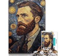 Puzzle da 1000 pezzi per adolescenti con logo Bitcoin 1000 pezzi gioco per famiglie antistress sfida difficile regali di Babbo Natale segreto (50x75cm)
