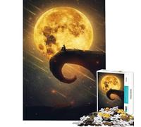 Puzzle da 1000 pezzi per adolescenti con luna piena gialla e stelle ideale per compleanni Natale e divertimento in famiglia Gioco impossibile per ragazzi dai 14 anni in su 38x26cm