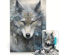 Puzzle da 1000 pezzi per adolescenti con lupo mascherato giocattolo decorativo da parete per divertimento in famiglia per rafforzare l'amore tra le coppie 38x26cm