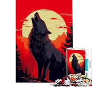 Puzzle da 1000 pezzi per adolescenti con lupo vettoriale ideale per stimolare la mente regalo di compleanno giocattolo decorativo da parete adatto a persone dai 14 anni in su (50x75cm)