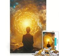 Puzzle da 1000 pezzi per adolescenti con mandala dorato, ideale per meditazione, giochi rilassanti e sfide impegnative, compleanno 38x26cm