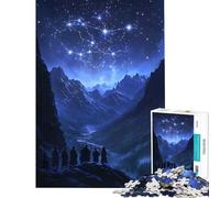 Puzzle da 1000 pezzi per adolescenti con mappa celeste stelle nel cielo arte per gioco educativo sfida gioco per famiglie divertente e spiritoso regalo per compleanni (dimensioni 50x75cm)