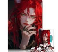 Puzzle da 1000 pezzi per adolescenti con maschera di volpe anime, gioco per famiglie, antistress, sfida difficile, regali di Babbo Natale segreto, 38x26cm