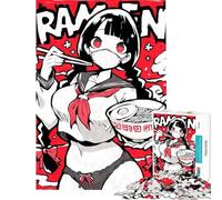 Puzzle da 1000 pezzi per adolescenti con maschera facciale ragazza ramen puzzle artistico anime per adulti giochi per famiglie migliora la memoria compleanno e altri compleanni