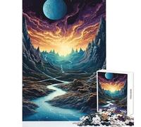 Puzzle da 1000 pezzi per adolescenti con montagne e pianeti,decorazione per la casa,giocattoli,regalo per compleanni,gioco educativo Ogni pezzo è unico - dimensioni 38x52cm