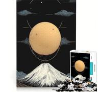 Puzzle da 1000 pezzi per adolescenti con Monte Fuji e Sole arte digitale gioco divertente allena la mente e la mano gioco di sfida unico 38x26cm