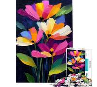 Puzzle da 1000 pezzi per adolescenti con motivo floreale a impasto texture onirica e sinfonia di petali gioco rompicapo per adulti taglio di precisione difficile e stimolante (dimensioni 38x26cm)