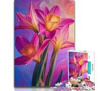 Puzzle da 1000 pezzi per adolescenti con narcisi dipinti a olio, giocattoli per l'intrattenimento della famiglia, ideali come regalo per tutta la famiglia (75x50cm)