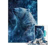 Puzzle da 1000 pezzi per adolescenti con nebulosa cosmica e orso polare gioco interattivo educativo e stimolante ideale come regalo per uomini e donne perfetto per la decorazione della casa (38x26cm)