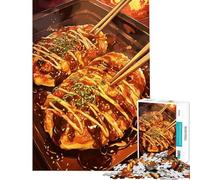 Puzzle da 1000 pezzi per adolescenti con okonomiyaki e bacchette grafica digitale per gioco educativo gioco di sfida ottimo regalo migliora la memoria (dimensioni 38x26cm)