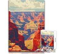 Puzzle da 1000 pezzi per adolescenti con paesaggi del Grand Canyon, bellissimo gioco di design, sfida difficile, regalo per compleanni, dimensioni 38x52cm