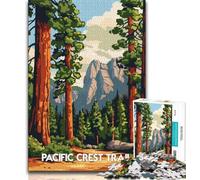 Puzzle da 1000 pezzi per adolescenti con paesaggi del Pacific Crest Trail, giochi divertenti per famiglie, ideale come regalo per tutta la famiglia, 50x75cm