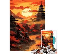 Puzzle da 1000 pezzi per adolescenti con paesaggi giapponesi Difficile e stimolante ma divertente e spiritoso Giocattolo decorativo da parete Adatto a partire dai 14 anni (38x52cm)