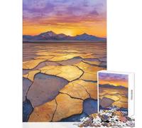 Puzzle da 1000 pezzi per adolescenti con paesaggio al tramonto dorato,decorazione per la casa,giocattoli,regalo per compleanni,gioco educativo Ogni pezzo è unico - dimensioni 38x26cm