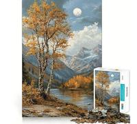 Puzzle da 1000 pezzi per adolescenti,con paesaggio autunnale,montagna e lago,decorazioni di precisione,gioco cognitivo,giocattolo per il tempo libero,regalo di Natale rilassante (38x26cm)
