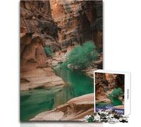 Puzzle da 1000 pezzi per adolescenti con paesaggio del fiume e del canyon, gioco rompicapo per la velocità della mano, ottimo regalo per i giochi (dimensioni 50x75cm)