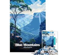 Puzzle da 1000 pezzi per adolescenti con paesaggio delle Blue Mountains Australia Un'opera d'arte che stimola la mente l'analisi e la logica Gioco educativo per ragazzi dai 14 anni in su (38x52cm)