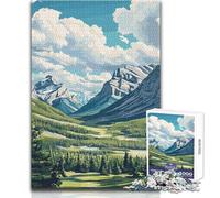 Puzzle da 1000 pezzi per adolescenti con paesaggio di montagna e valle, gioco educativo per famiglie, migliora la memoria, regalo di compleanno, dimensioni 38x52cm