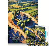 Puzzle da 1000 pezzi per adolescenti con paesaggio di villa toscana, bordi netti, gioco di logica cognitiva, gioco di svago, regalo di Natale (50x75cm)